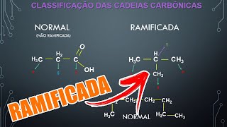 CADEIAS CARBÔNICAS NORMAL E RAMIFICADA [upl. by Lenee]