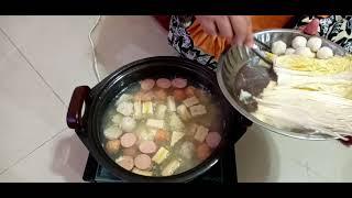 Easy Cooking  Making SteamBoat At Home [upl. by Sebbie]