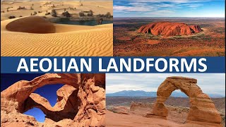 AEOLIAN LANDFORMSARID AND SEMI ARID LANDFORMS [upl. by Jeane]