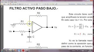 FILTRO ACTIVO PASO BAJO CON OPERACIONAL [upl. by Burdett14]