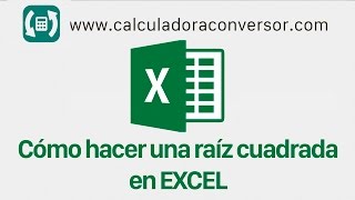 Cómo hacer la raíz cuadrada en EXCEL [upl. by Evyn]