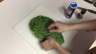 Prickly Pear Cactus Pad Nopales Cooking [upl. by Romelda662]