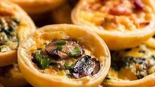 Mini Quiche  4 ways [upl. by Enirehtac856]