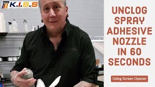 Unclog Spray adhesive nozzle in 60 Seconds [upl. by Bridwell]