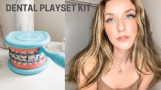 ASMR  Realistic SATISFYING Teeth Cleaning  DENTAL PLAYSET KIT 🦷🪥 [upl. by Rives]