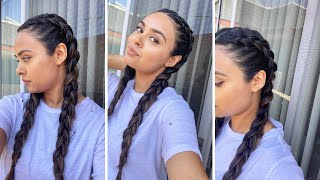 HOW TO DUTCH BRAID YOUR OWN HAIR FOR BEGINNERS [upl. by Rengia402]