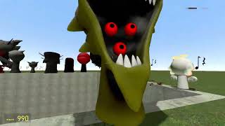 SPARTAN KICKING BIG HOLE MR SUN FUN COMPUTER TREE SPONGEBOB MISS SPRUNKI FAMILY in Garrys Mod [upl. by Enimajneb]