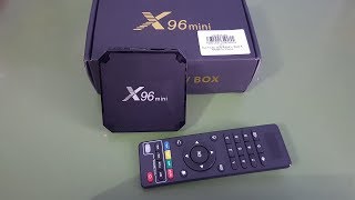 Android TV Box X96 Mini 1GB8GB Unboxing  Demo [upl. by Acessej779]