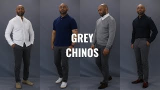 How To Wear Grey Chinos [upl. by Hammock389]