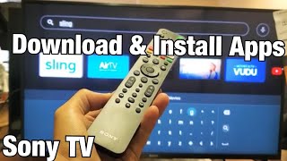 Sony Smart TV How to Download  Install Apps Android TV [upl. by Akimahc]