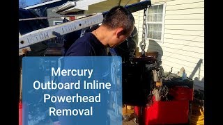 Mercury Outboard Powerhead Removal 6 Easy Steps [upl. by Euqinor]