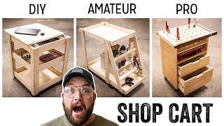 3 LEVELS of Shop Carts  DIY to PRO Build [upl. by Natehc273]