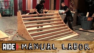 HowTo Build a Skatepark  Quarter Pipe Part 2 Studs and Framing  Manual Labor [upl. by Asille]