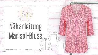 Nähanleitung lillesol MarisolBluse  einen Bluse ohne Knopfleiste nähen [upl. by Slin]