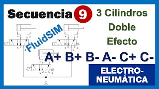 Secuencia 9 A B B A C C Electroneumática [upl. by Hairahcez807]