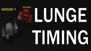 Lunge Timing  ROBLOX Sword Fighting Tutorial [upl. by Renferd]