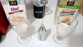 Oat Milk vs Almond Milk part 2 Frothing Test [upl. by Ysus]