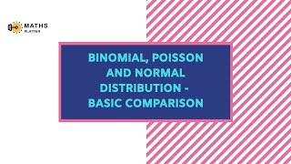 Binomial  Poisson and Normal Distribution  A basic comparison [upl. by Margeaux]