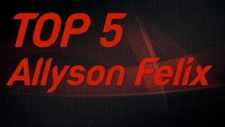 Top 5  Allyson Felix Individual IAAF World Championships Gold Medals [upl. by Alta]