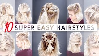 10 Easy Half Up hairstyles for SHORT HAIR Tutorial  Milabu [upl. by Gabriella]