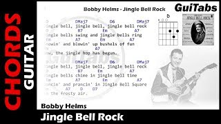 JINGLE BELL ROCK 🎸🎄🎅  Bobby Helms  Lyrics  GUITAR Chords 🎸 Karaoke [upl. by Eicul]