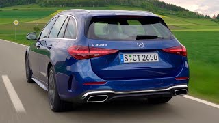 New Mercedes CClass ESTATE 2022  driving exterior amp interior C300 d AMG line [upl. by Enner]