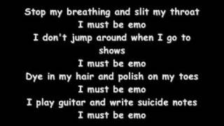 The Emo Song Lyrics [upl. by Olney511]