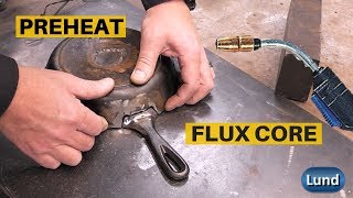 Cast Iron Welding Repair using Flux Core Wire [upl. by Irahk]