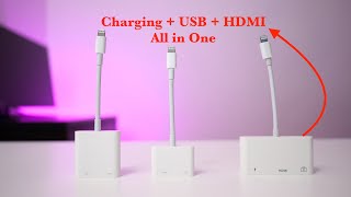 Lightning to USB and HDMI adapterIt actually works [upl. by Tadashi]