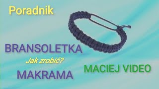 Jak zrobić bransoletkę makrama Poradnik [upl. by Ahsinid]