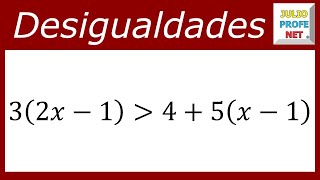 Desigualdades o inecuaciones lineales  Ej 1 [upl. by Nabru]