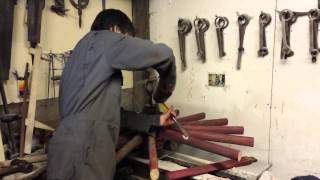 Repairing wooden wheels how to Master Wheelwright [upl. by Eillo]