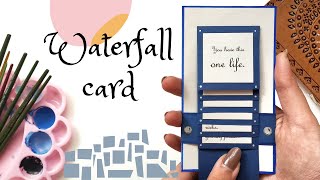 Water Fall Card waterfall greeting Card  How to make Waterfall Card Easy Step by Step Tutorial🔥 [upl. by Kindig]