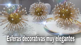 COMO HACER ESFERAS DECORATIVAS SENCILLAS Y ELEGANTES [upl. by Trina566]