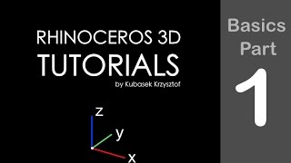 RHINO TUTORIAL  Basics session 1 of 6 [upl. by Nnodnarb]