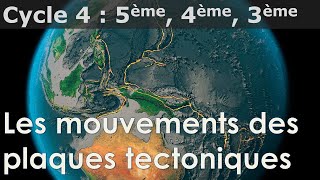 SVT  Cycle 4  COURS  Les mouvements des plaques tectoniques [upl. by Themis]