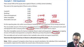 Impairments IAS 36  ACCA SBR lectures [upl. by Nosnorb731]