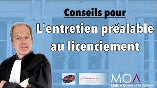 Comment préparer lentretien préalable au licenciement [upl. by Ingram]