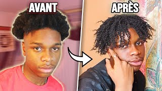 COMMENT FAIRE DES BOUCLES  Curly Hair Routine Homme Noir [upl. by Vanya]