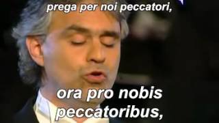 ANDREA BOCELLI AVE MARIA SCHUBERT Lyrics traduzione [upl. by Drogin431]