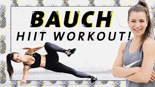 Bauch HIIT Workout für Zuhause  Fett verbrennen amp Core stärken in 15 Minuten [upl. by Llevert186]