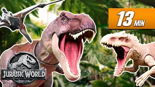 Every Dino Battle EVER Compilation  Jurassic World  Mattel Action [upl. by Cartwell422]