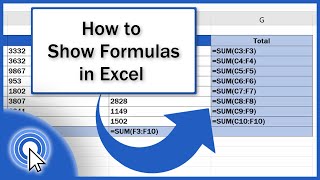 How to Show Formulas in Excel [upl. by Llemart]