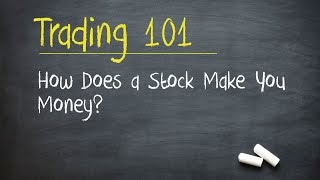 Trading 101 How Does a Stock Make You Money [upl. by Canon]