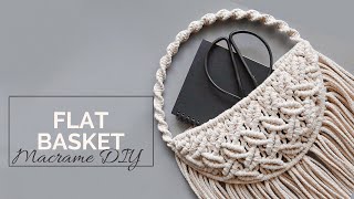 Macrame Flat Basket How to make a macrame basket [upl. by Lelia865]