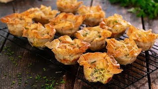 Filo Mini Quiches Filo Pies [upl. by Marquardt]