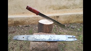 Long knife made from a Chainsaw Bar [upl. by Eyllib]