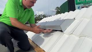 Off Ridge Vent Wind Water Baffle Test Kelly Roofing [upl. by Sethrida246]