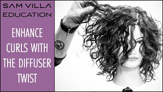 How To Dry Curly Hair  Diffuser Twist [upl. by Yentrac]