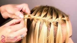 Waterfall Braid Tutorial  Become Gorgeous [upl. by Vergil]